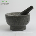 cheap price 15cm black color natural stone chocolate stone grinder